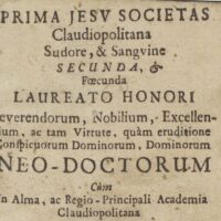 Un volum din 1715 al Colegiului Iezuit din Cluj